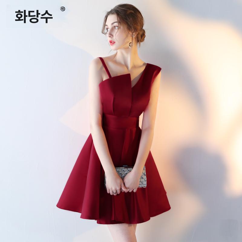 본식 레드 블랙 웨딩드레스 신부 우아한 연주회드레스 여성용 결혼식 연주복드레스 파티드레스 와인레드 XS 가슴 77 허리 60 - 상세 이미지 3