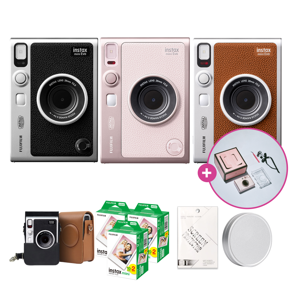 인스탁스 미니에보 EVO 하이브리드 카메라+전용케이스+필름60장+선물SET