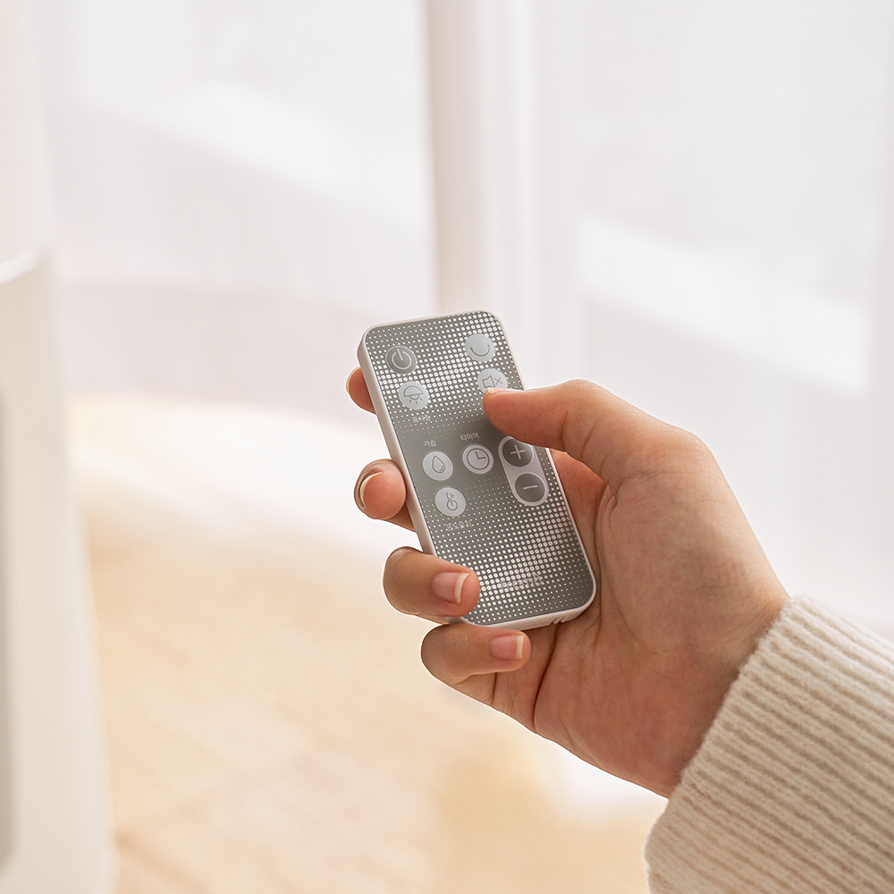 [가습기+온풍기 2in1] 프롬비 미스트 히터팬 자동회전 대형 PTC 온풍기 초음파 가습기 크림화이트