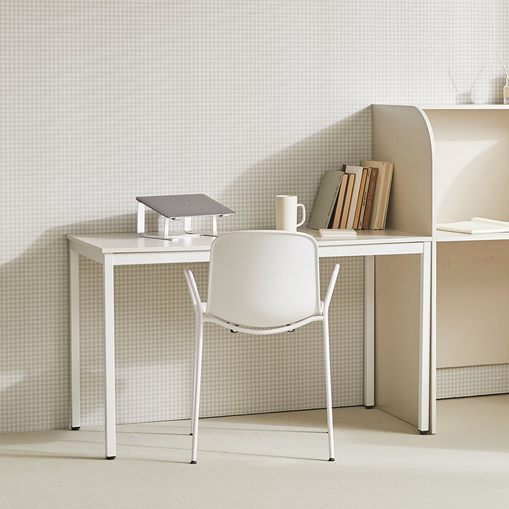 장인가구 1인용 일자형 데스크 철제 컴퓨터 학생 책상 간이 테이블 800