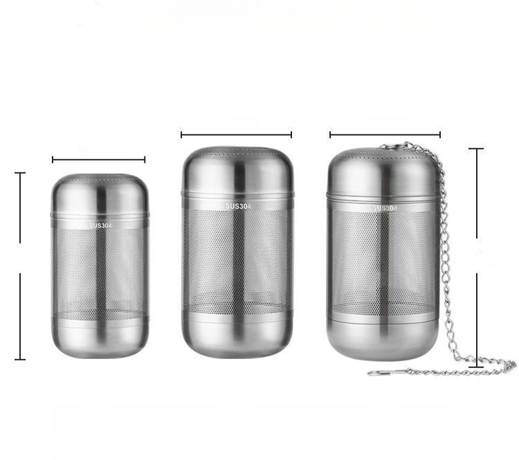 차 거름망 스텐304 스텐316 차망 티인퓨저 필터 찻잎 티컵용 소형 304 스테인리스 차통 - 상품 이미지