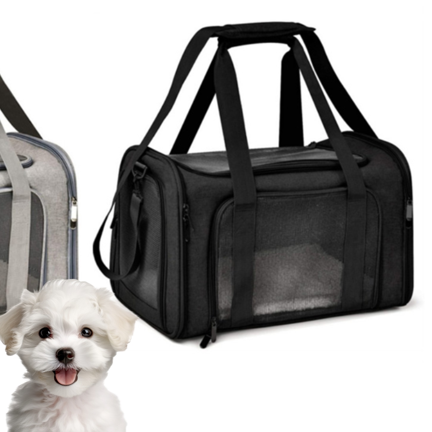 소형견 이동식 고양이 캐리어 이동 애견 가방 강아지 산책용 가방 - 상품 이미지