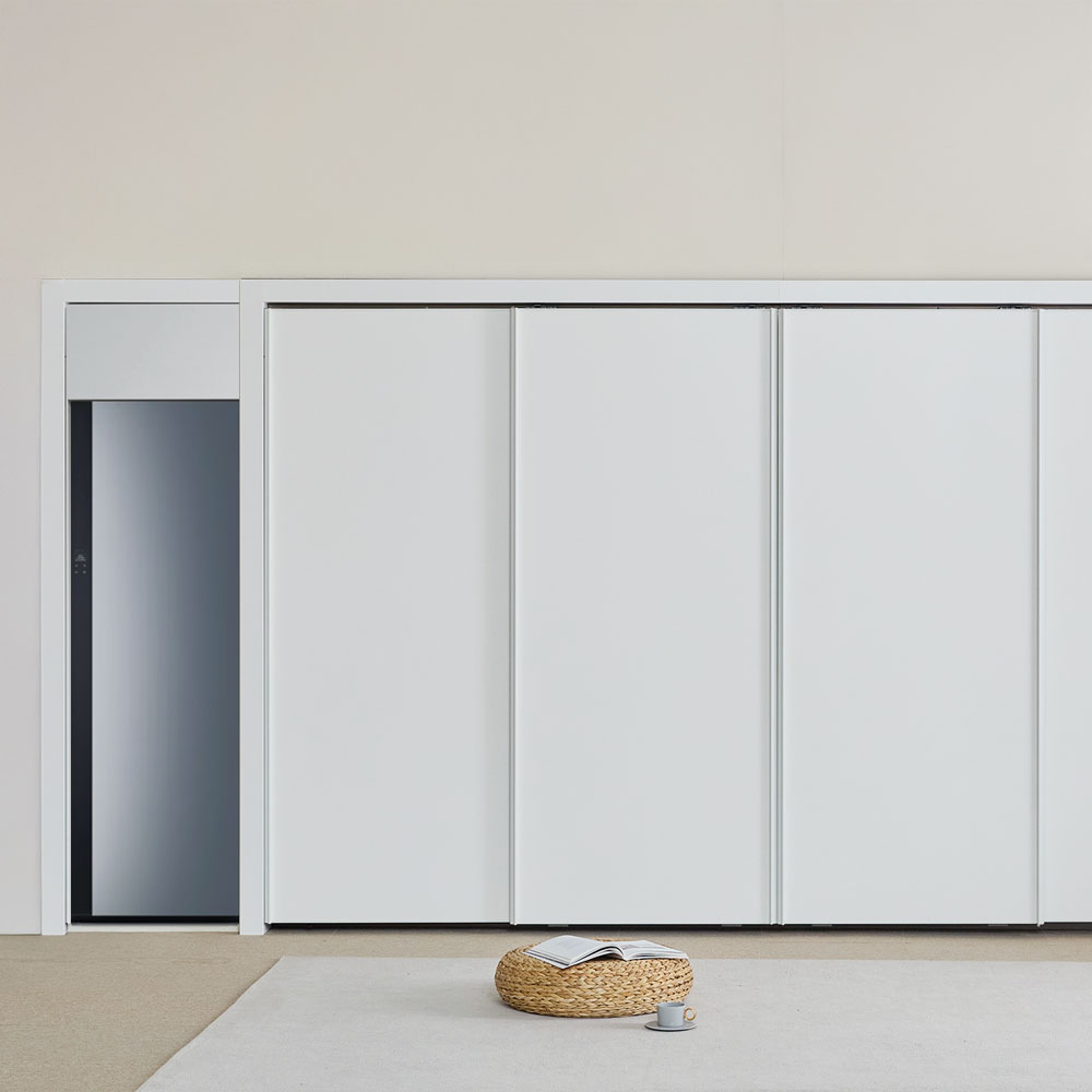 장인가구 드로잉 E0등급 무광 슬라이딩 스타일러 붙박이장 240cm