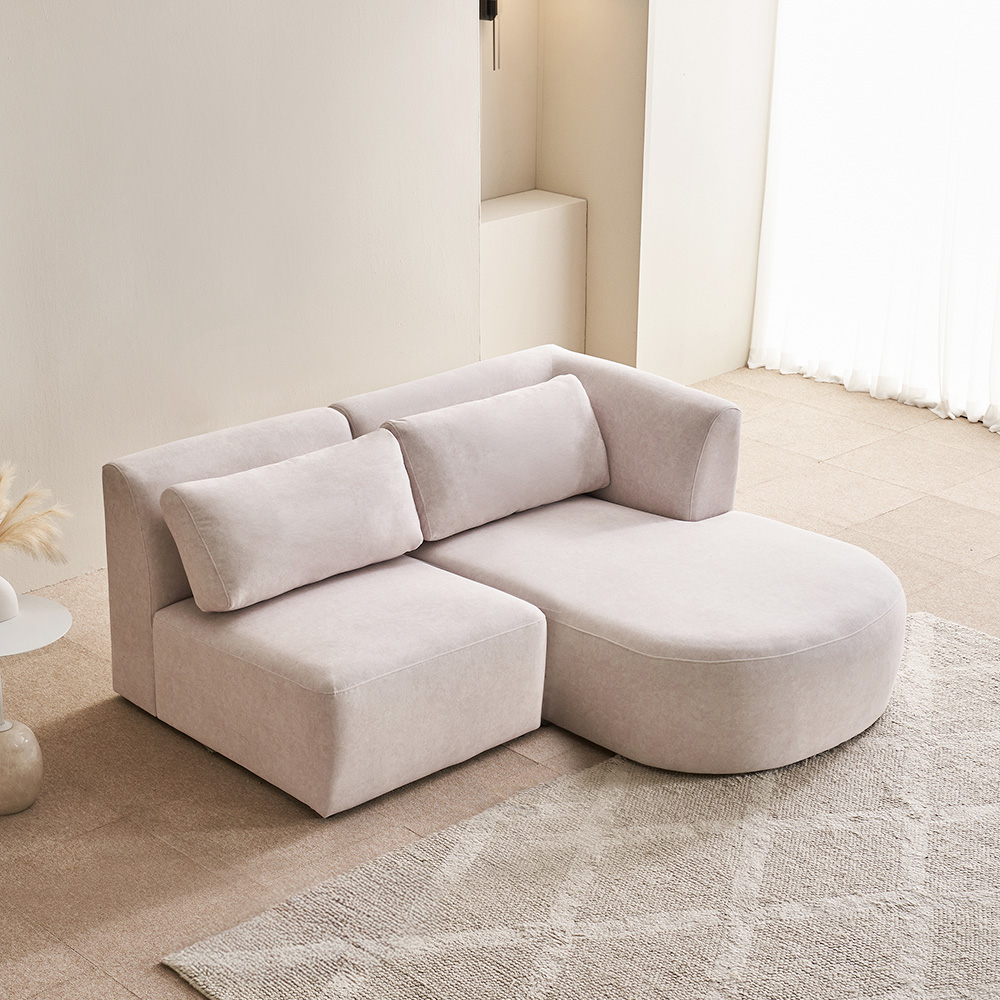 바스포르 몽글 아쿠아텍스 이지클린 조야 패브릭 코너 3인 소파 (카우치+1인모듈)