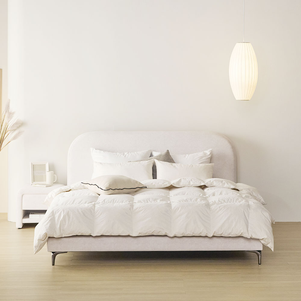 바스포르 몽글 저상형 아쿠아텍스 패브릭 킹사이즈 낮은 호텔 라지킹 침대프레임 K 다리제외