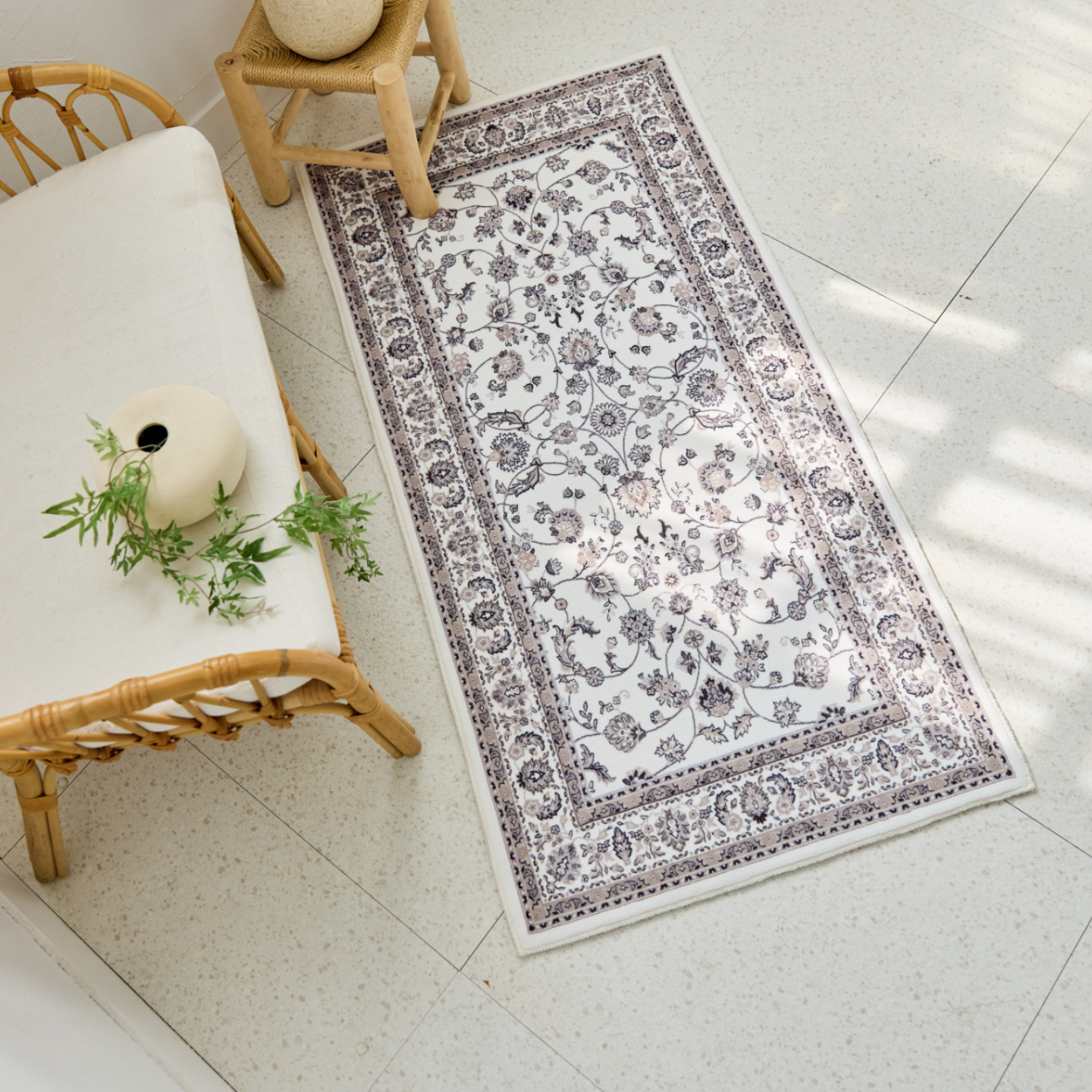 스타일러그 북유럽 모던 클래식 카페트 매트 올오버 샌드스톤, 50x110cm