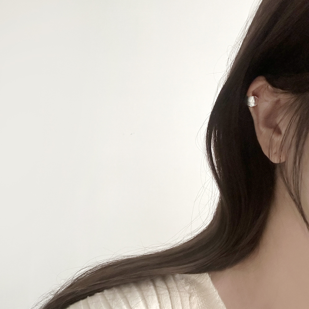 silver925 볼드 링 귓바퀴 이어커프 귀안뚫는 귀걸이 실버925 유광 무광 이미지 7