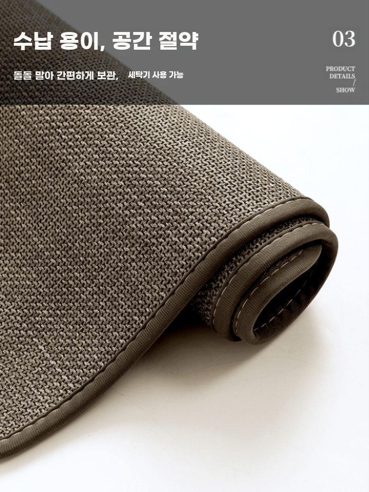 린넨 아치형 러그 방음 미끄럼방지 컴퓨터 책상 커피 100x120cm - 상세 이미지 4