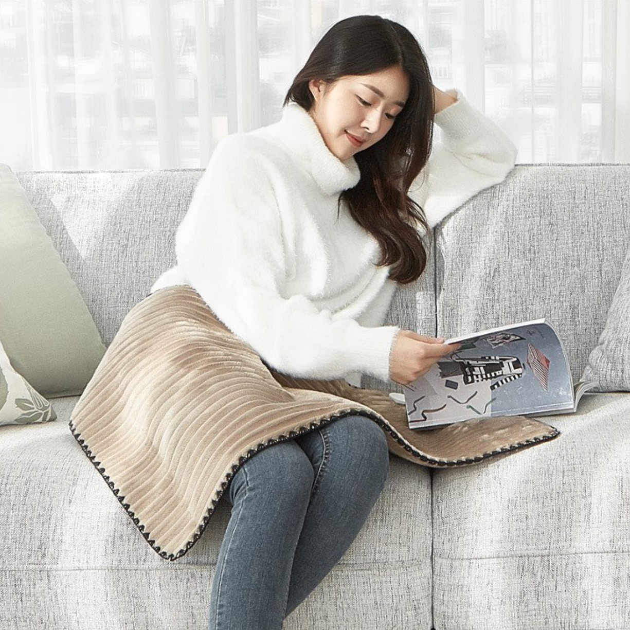온열 무릎담요 usb 온열매트 보조배터리 전기매트