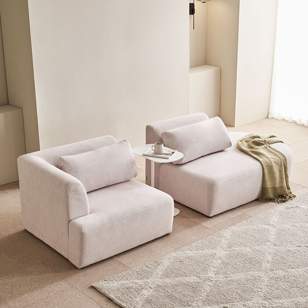 바스포르 몽글 아쿠아텍스 이지클린 조야 패브릭 코너 3인 소파 (카우치+1인모듈)