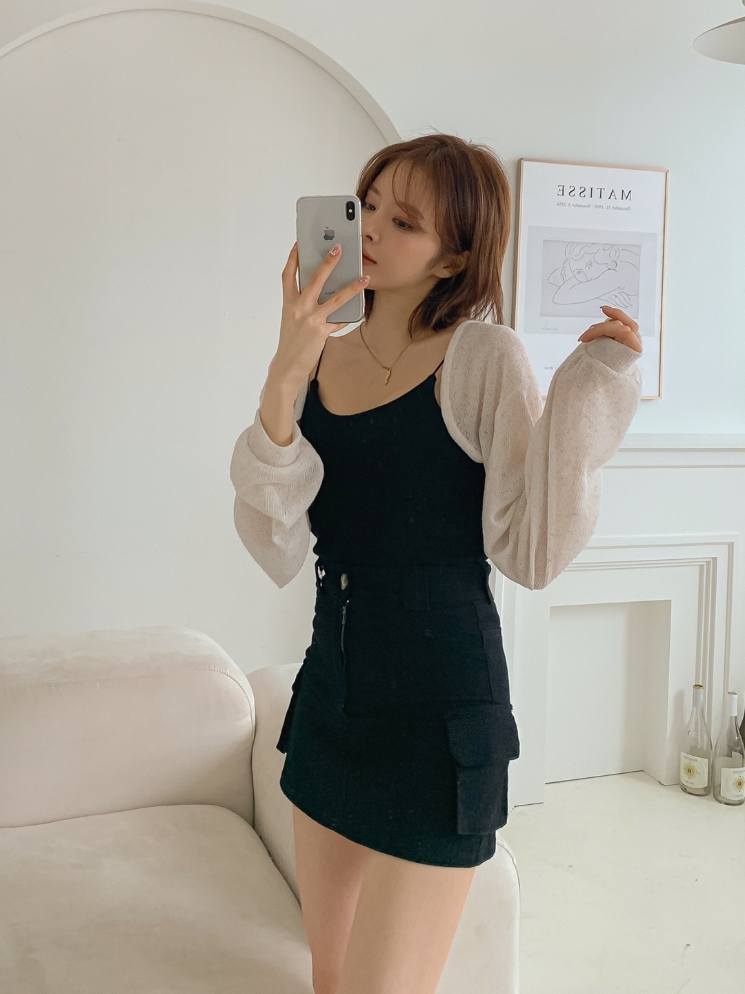 데일리즈 린넨가디건 크롭볼레로 숏가디건 여리핏 여름긴팔 자체체작 - 상세 이미지 2
