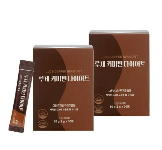 루체 다이어트 커피 보조제 그린 커피빈 체지방 컷팅제 다이어트식품 30포, 2개 - 상품 이미지