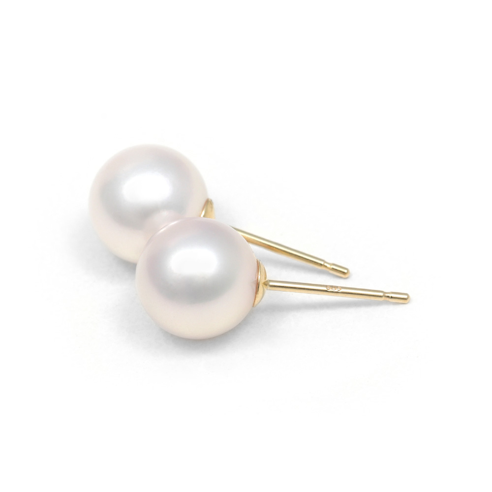 고품질 7 - 10mm 14K 18K 아코야 해수 진주귀걸이 AAAA+ - 상세 이미지 4