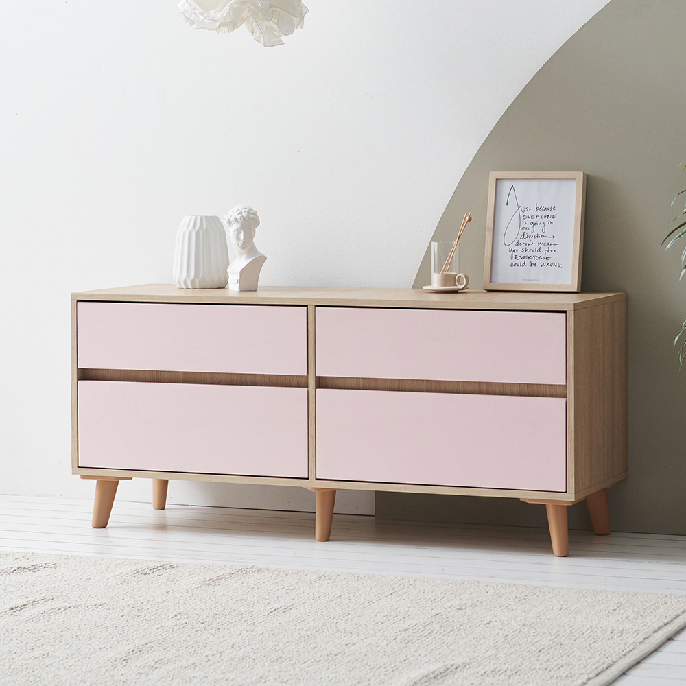 장인가구 헤렌 TV 다이 선반 오픈형 미니 거실장