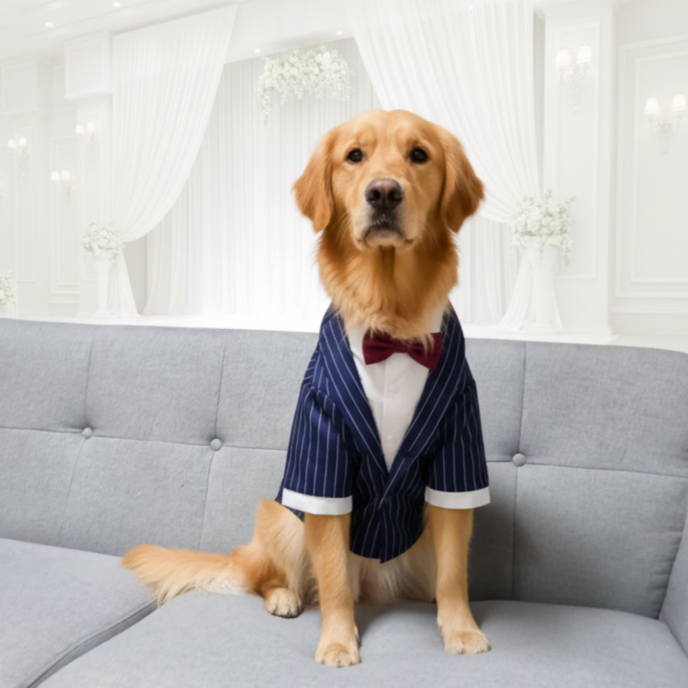위드레오 강아지 턱시도 대형견 강아지화동 화견 코스튬 생일 사진촬영 3XL 제품 이미지