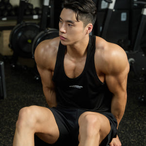 블랙몬스터핏 기능성 머슬 헬스나시 짐웨어 헬스복 운동복 착용 후기 | 사이즈/핏 총정리 - 상품 이미지 2