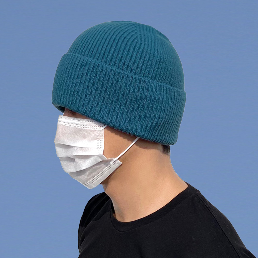 64cm 울 80% 빅사이즈 숏비니 대두 큰 모자 니트 남자 여자 겨울 무지 골지