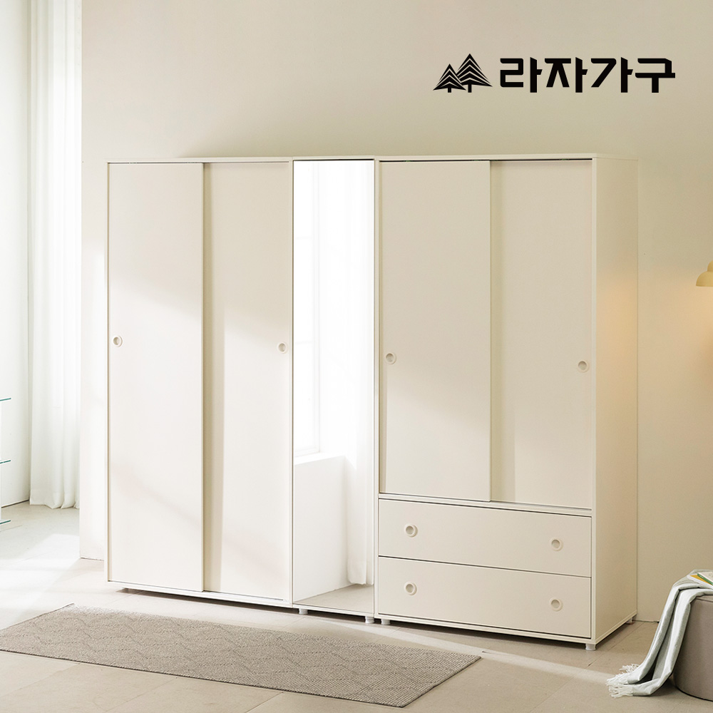 라자가구 어라운드 1000 슬라이딩 옷장 E0 슬라이드 키큰장 싱글장롱 이불장 입본장 - 상세 이미지 3