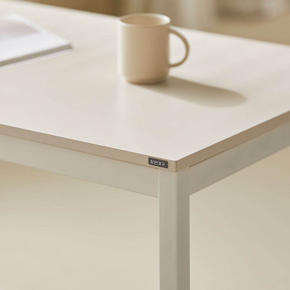 장인가구 1인용 일자형 데스크 철제 컴퓨터 학생 책상 간이 테이블 800