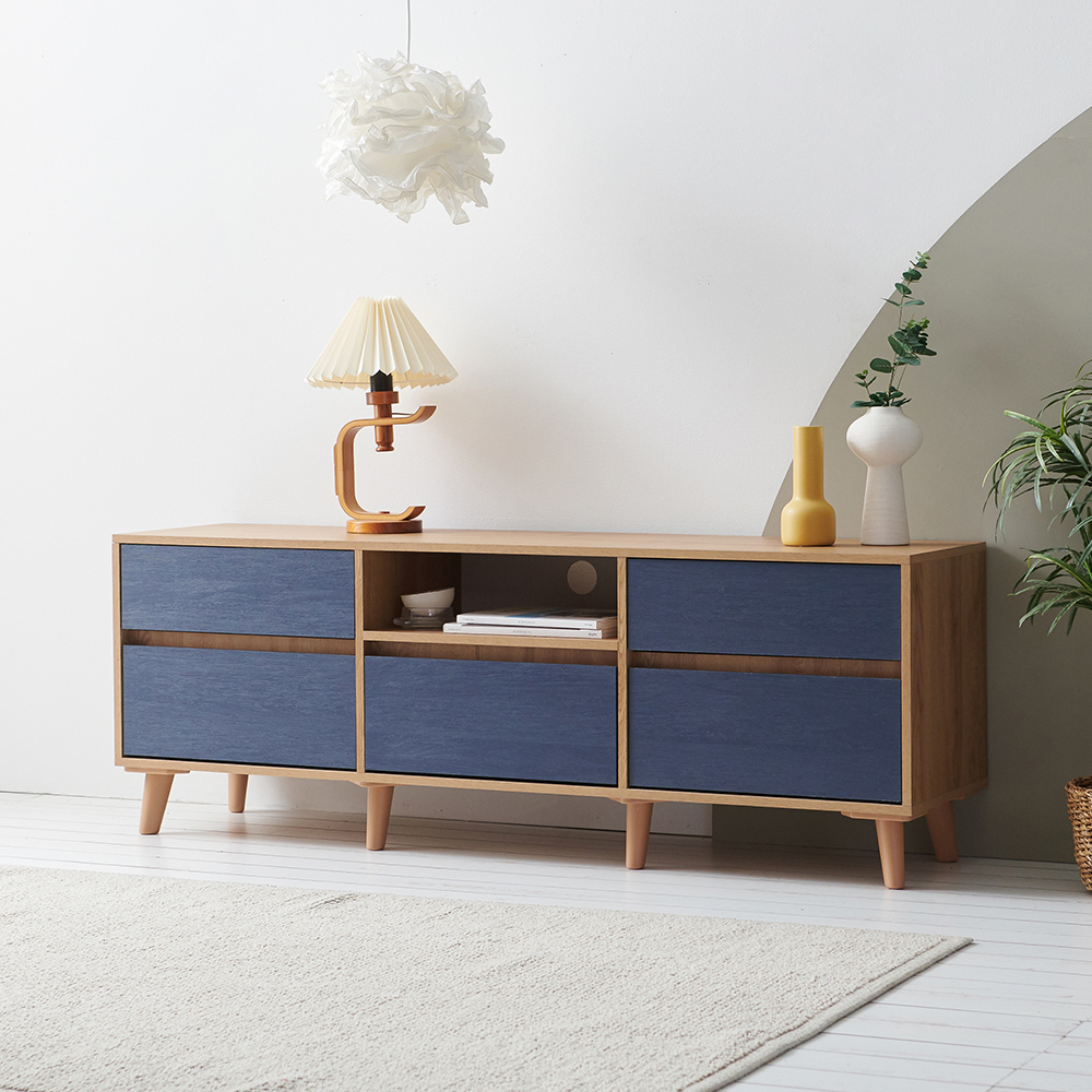 장인가구 헤렌 TV 다이 선반 오픈형 미니 거실장