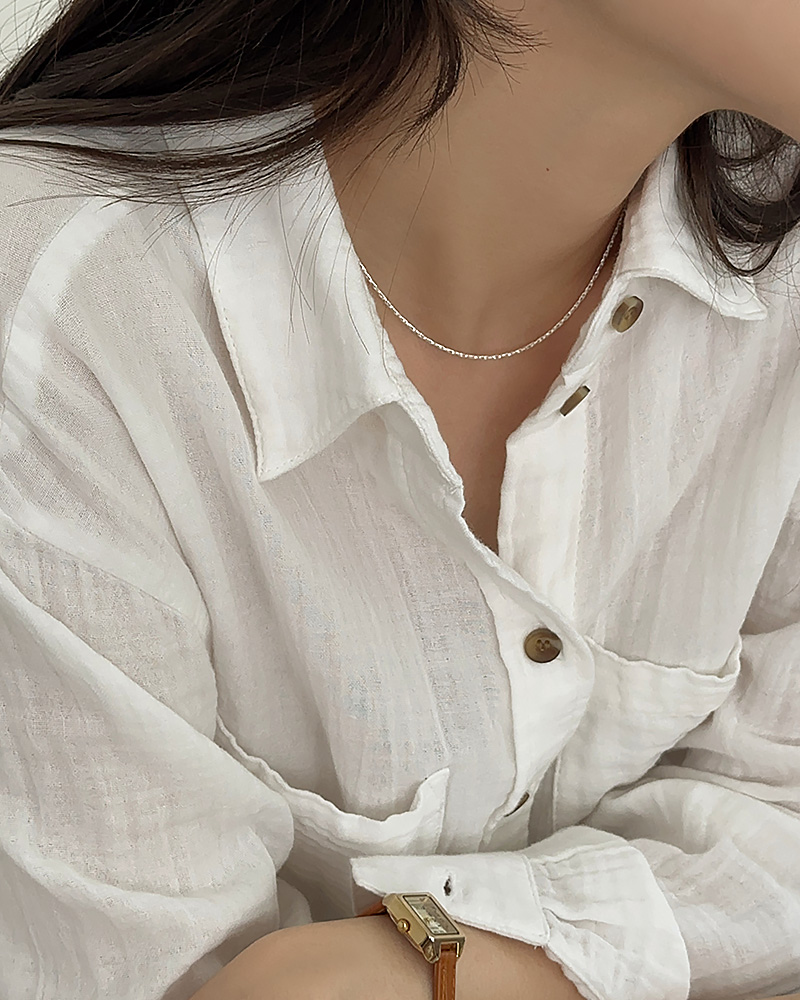실버 925 슬림 로프 멀티 꼬임 체인 목걸이 - 상세 이미지 5