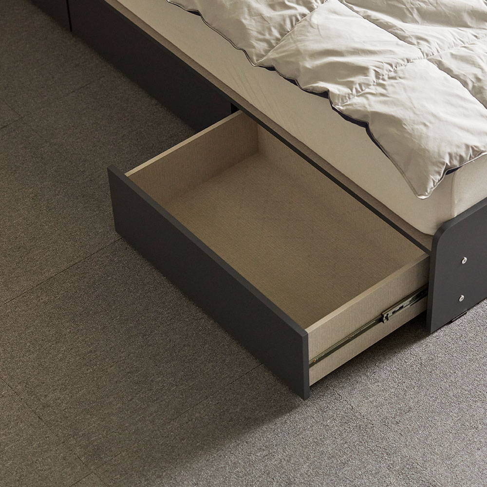 장인가구 메이비 LED 직선헤드 수납 침대프레임 싱글 S (높이230) 상세 이미지 6