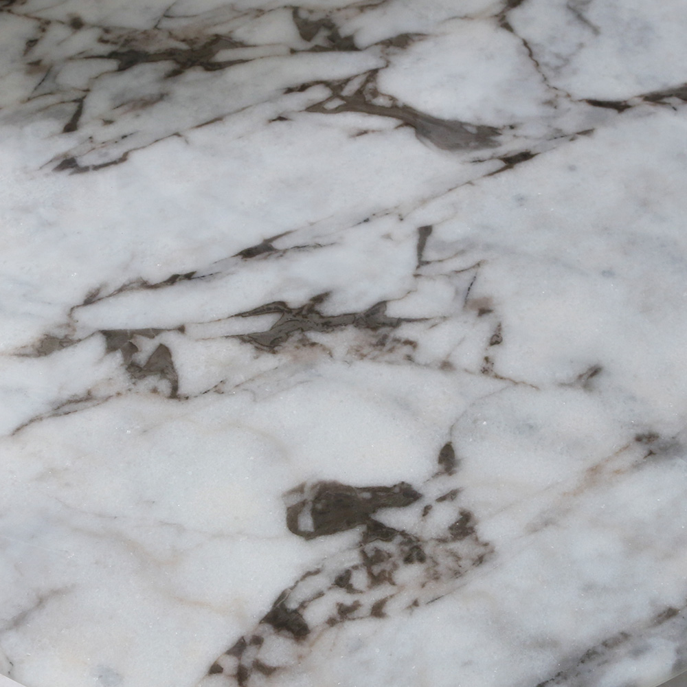 스코나 피에노 원형 듀얼 대리석 스텐 스틸 거실 소파 테이블 L