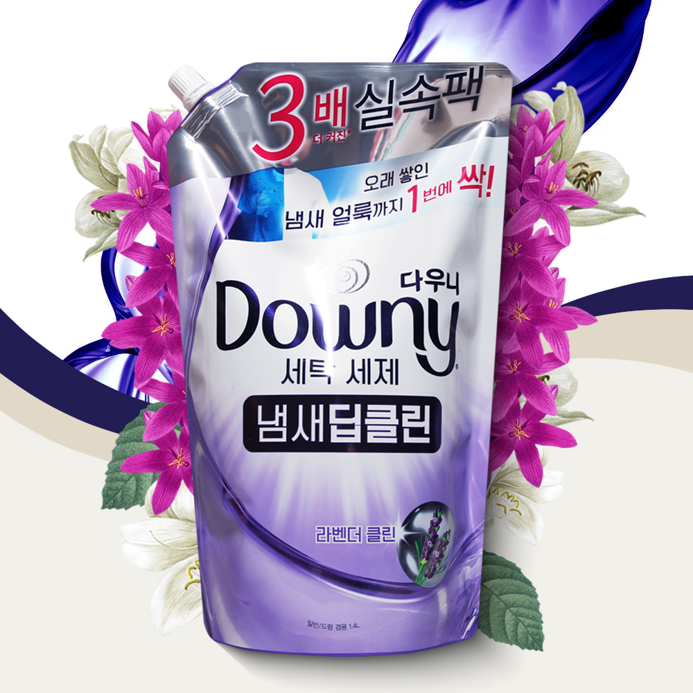 다우니 세탁세제 리필 냄새딥클린 라벤더 1.4L - 메인 이미지