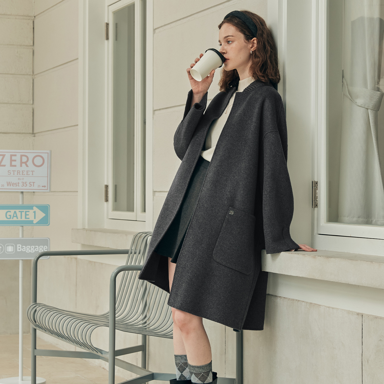 [제로스트릿] [2컬러] 논버튼 핸드메이드 코트 NON-BUTTON HANDMADE COAT