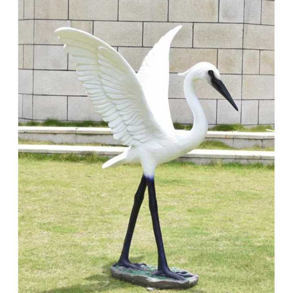 야외 장식품 백로 모형 조경 정원 연못 꾸미기 소품 A - 상품 이미지