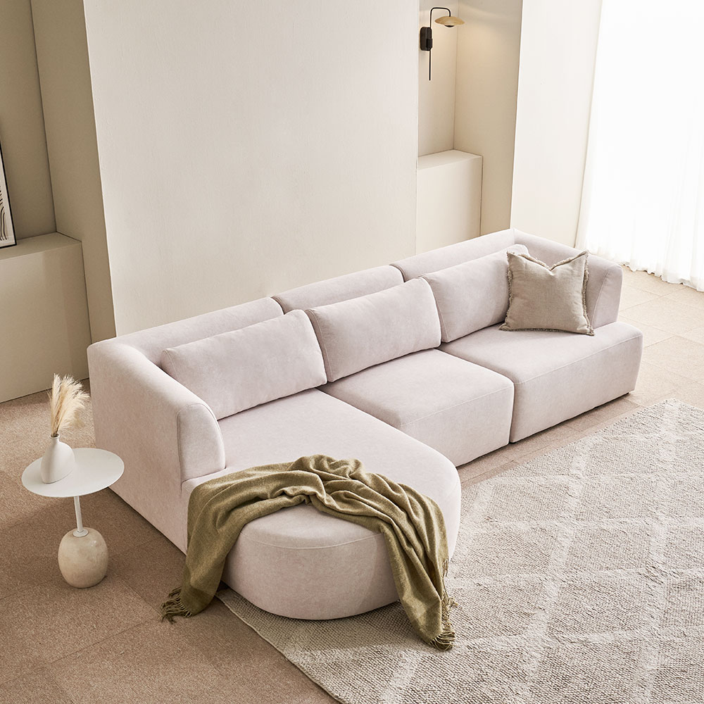 바스포르 몽글 아쿠아텍스 이지클린 조야 패브릭 코너 4인 소파 카우치형