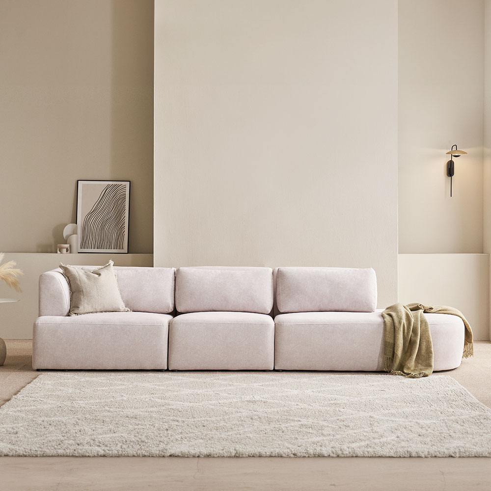 바스포르 몽글 아쿠아텍스 이지클린 조야 패브릭 모듈 소파 1인 카우치형