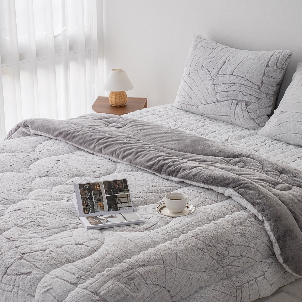 나라데코 두꺼운 15mm 착번 밍크 극세사 따뜻한 한파 겨울 이불 SS