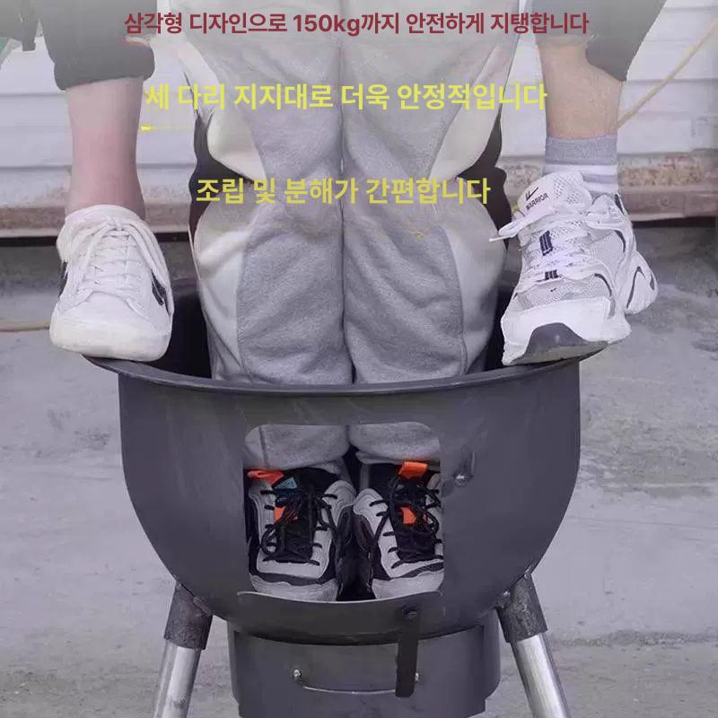 가마솥 화덕 숯불 시골 화로대 아궁이 화로 드럼통 특대형 연탄 버너링없음 43cm - 상세 이미지 3