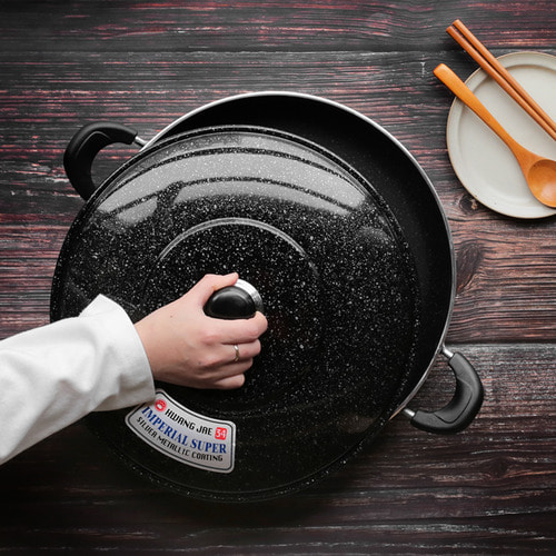 마블코팅 다용도 전판 아스틴 닭갈비팬 명절 볶음 부침팬 34cm - 상세 이미지 3