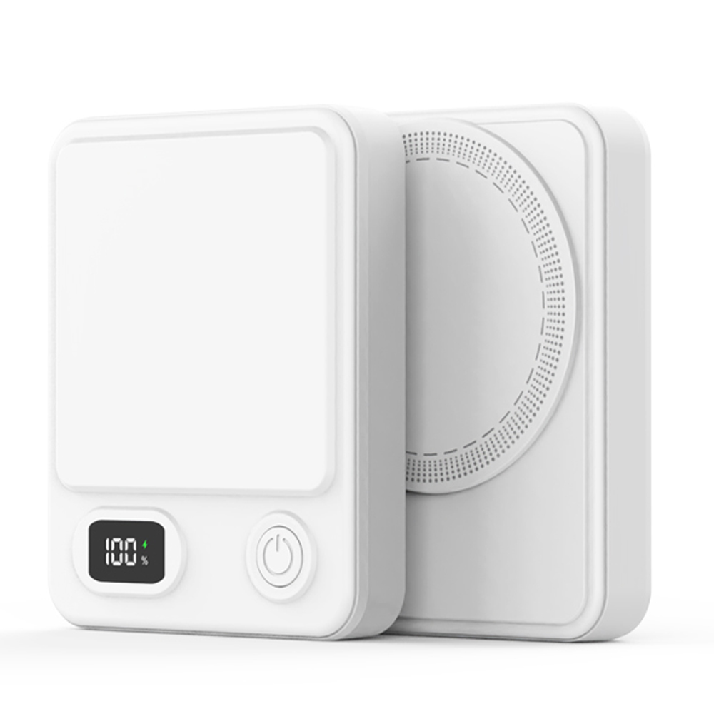 뉴클 미니닷 미니 맥세이프 보조배터리 5000mAh, 화이트 - 상품 이미지