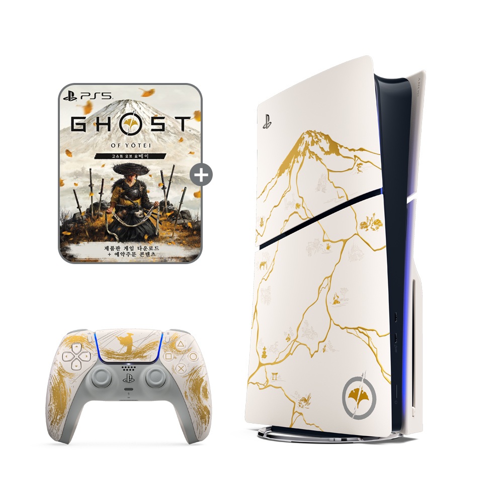 [PS5] 콘솔 - 고스트 오브 요테이 골드 리미티드 에디션 번들 – 요테이 다운로드 버전 포함 예약판매 10월 1일 발송