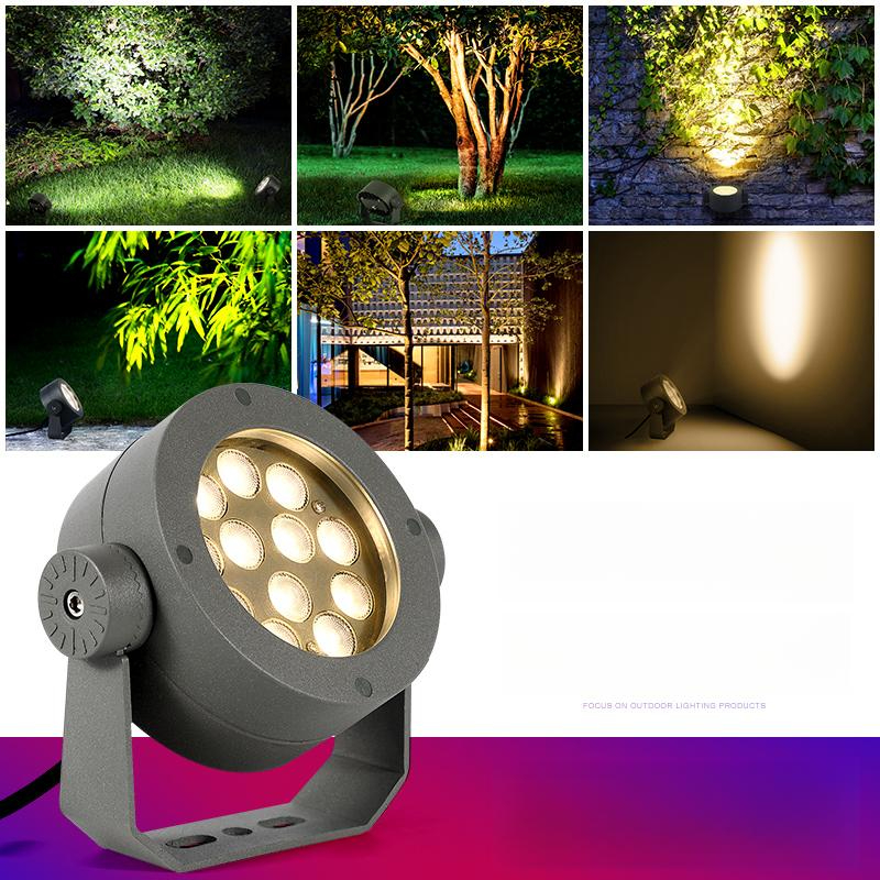 LED 나무 조명 카페 펜션 바닥등 마당 라이트 투광등 12W 웜화이트2개중1개 암막 없음 - 상품 이미지