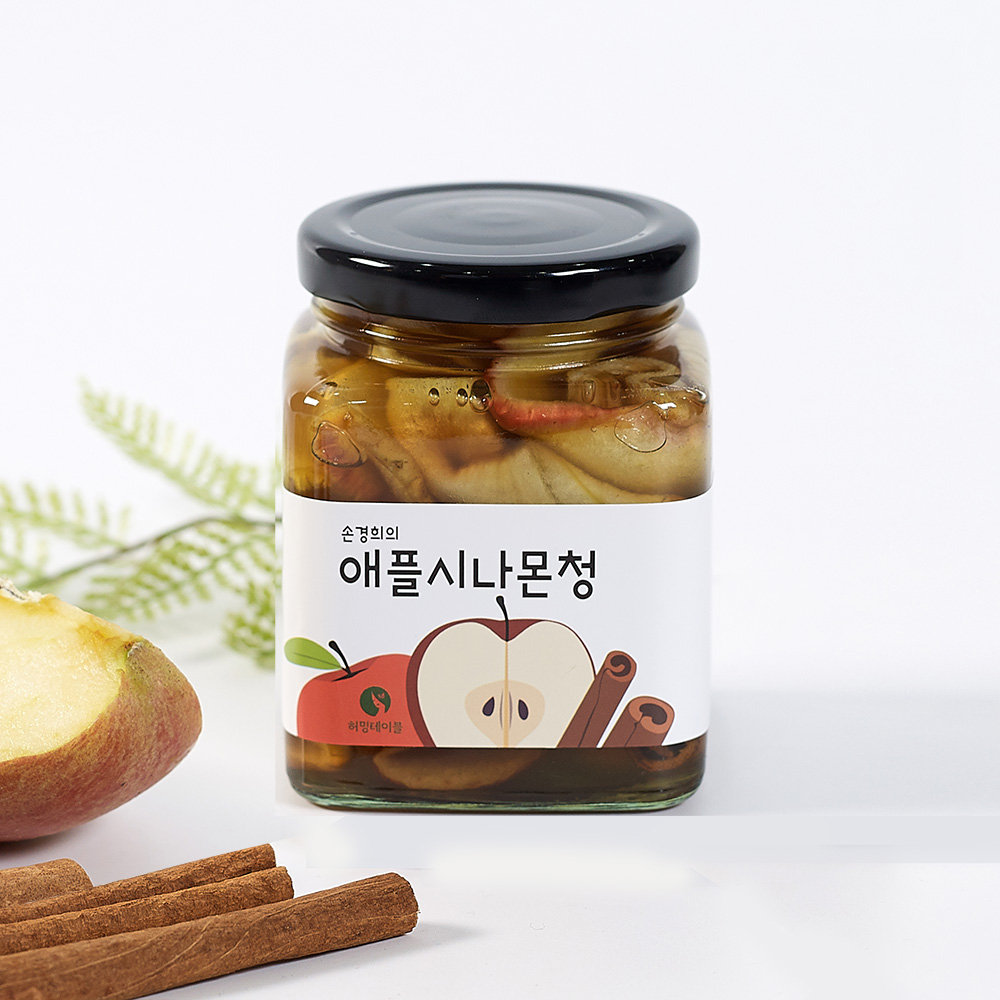 허밍테이블 애플시나몬청 청송사과 330g 1병 - 상품 이미지