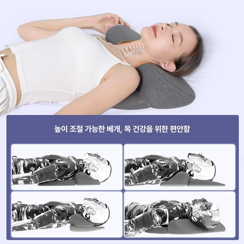 메모리 여행 메모리폼 폼 부드러운 쿠션 낮잠 목 베개 엘레강트그레이 - 상세 이미지 3