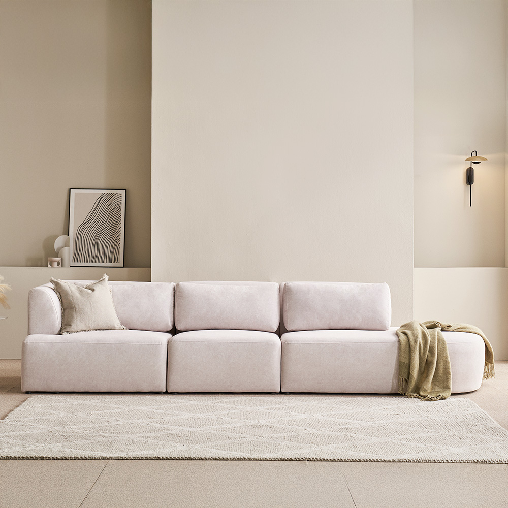 바스포르 몽글 아쿠아텍스 이지클린 조야 패브릭 코너 4인소파 라운지형