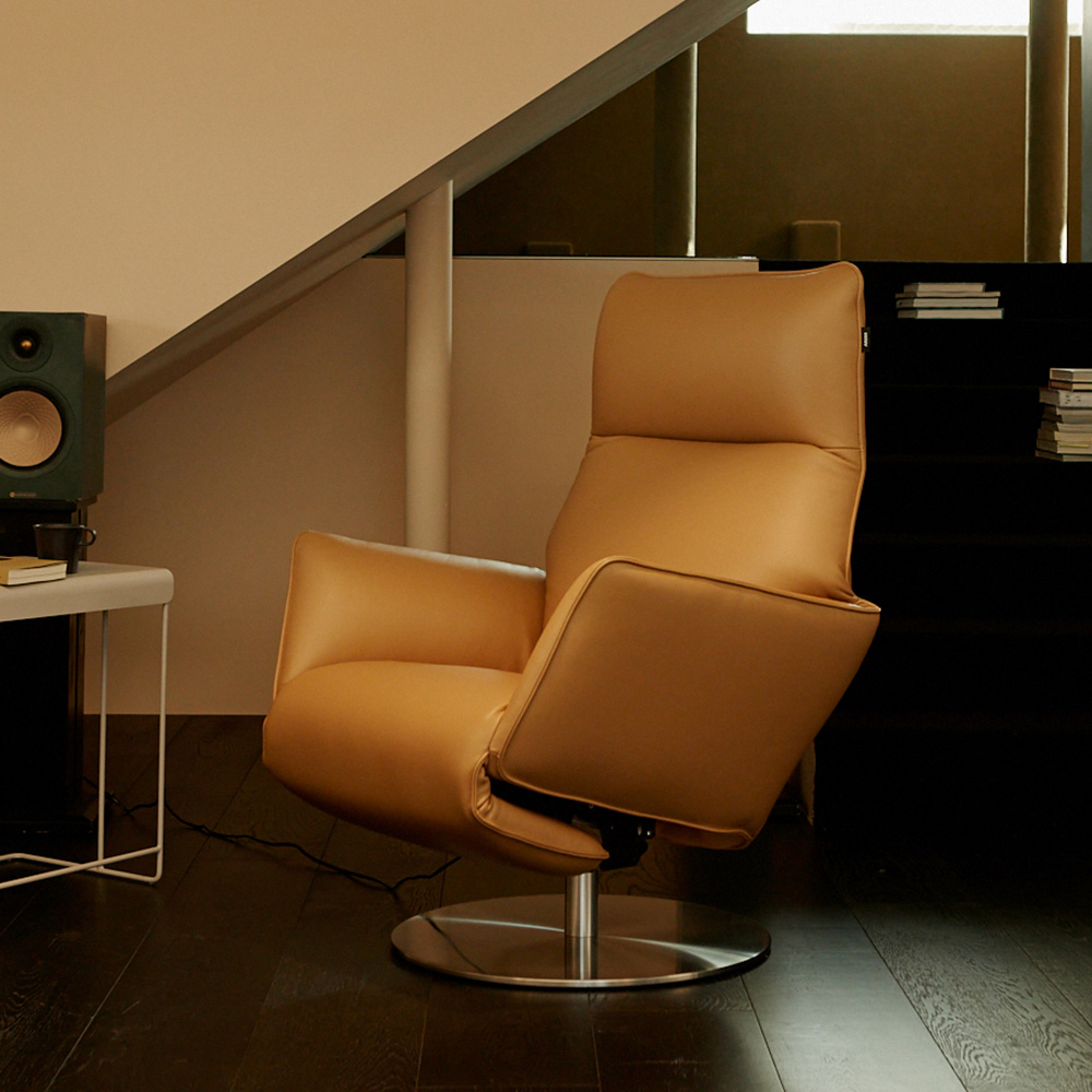 알로소 라임 1인 가죽소파(전동 리클라이너, 소프트프리모가죽)