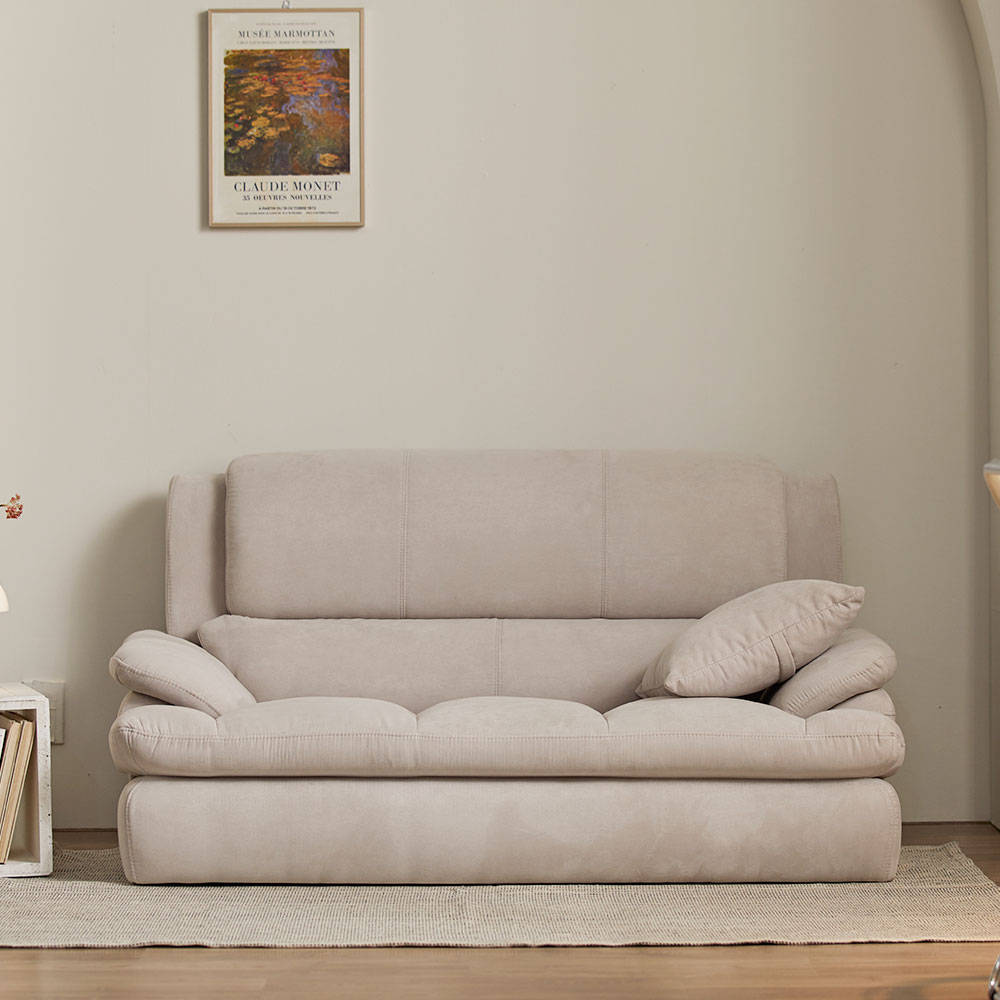 장인가구 콤마 푹신한 아쿠아 패브릭 좌식 예쁜 거실 카페 미니 소파 2인