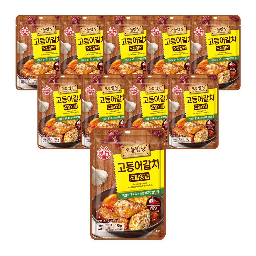 오뚜기 오늘밥상 고등어갈치 조림양념 120g, 10개 - 상품 이미지