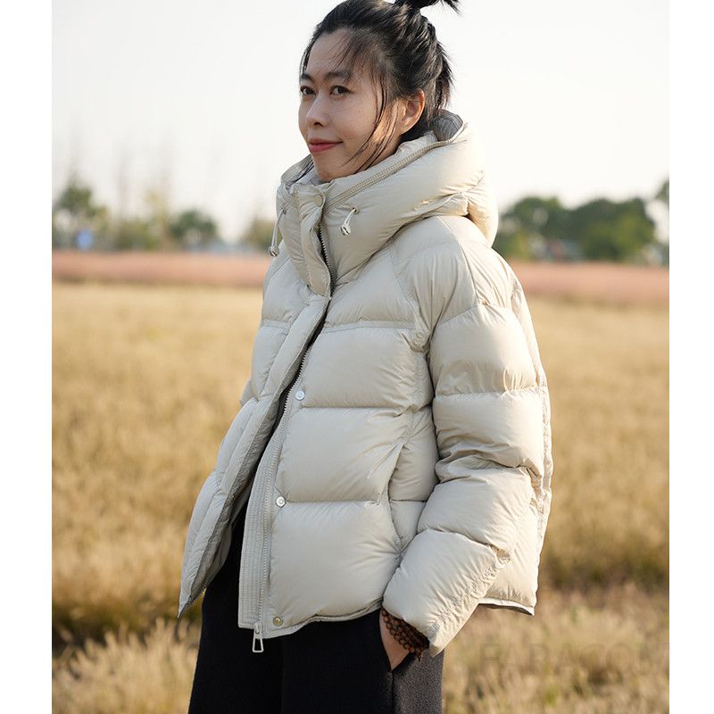 여성용 가볍고 따뜻한 경량패딩 퍼프 클라우드 스타일 슬림핏 짧은 겨울 코트 데일리 착용감 좋은 두꺼운 코튼 재킷 - 상세 이미지 2