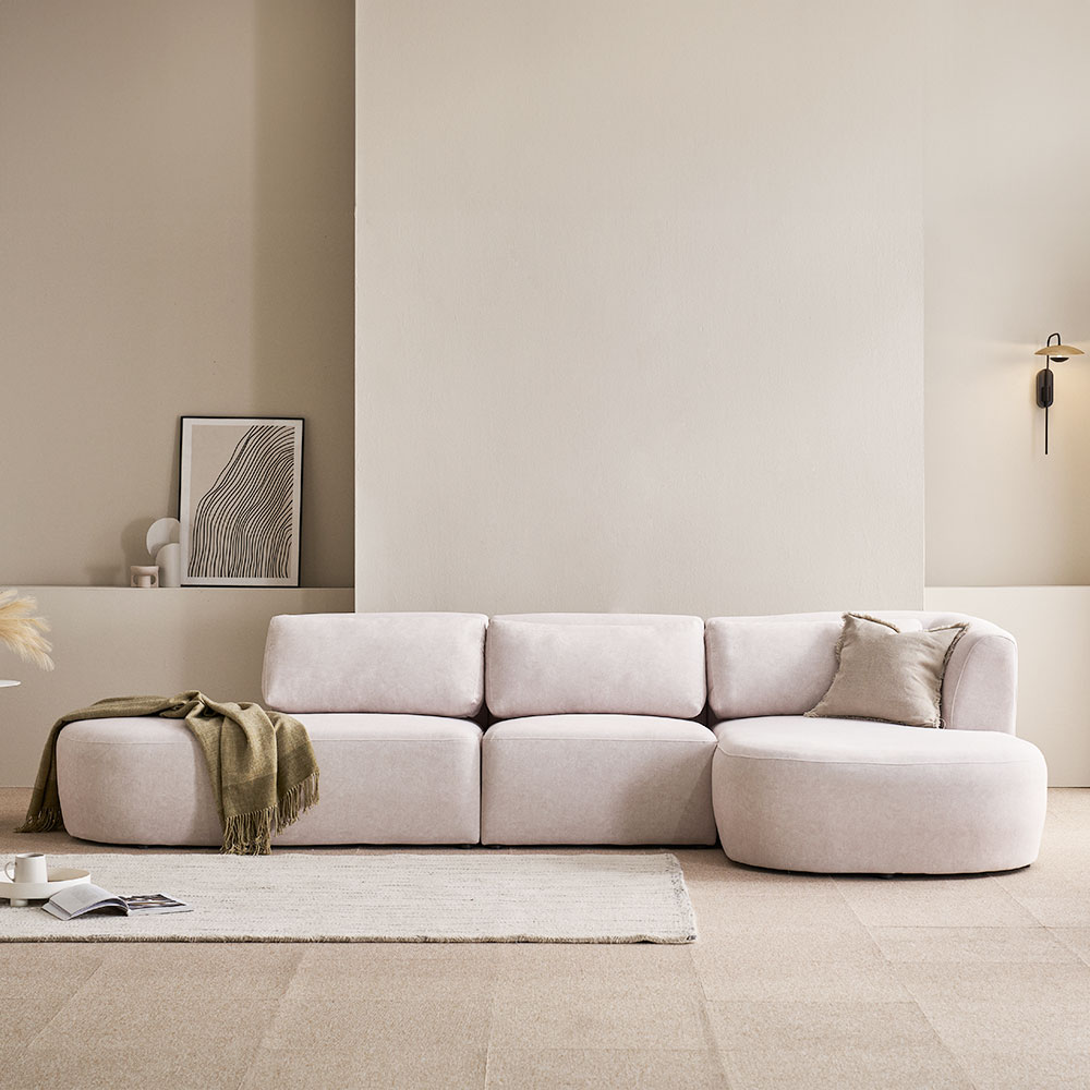 바스포르 몽글 아쿠아텍스 이지클린 조야 패브릭 모듈 소파 1인 카우치형