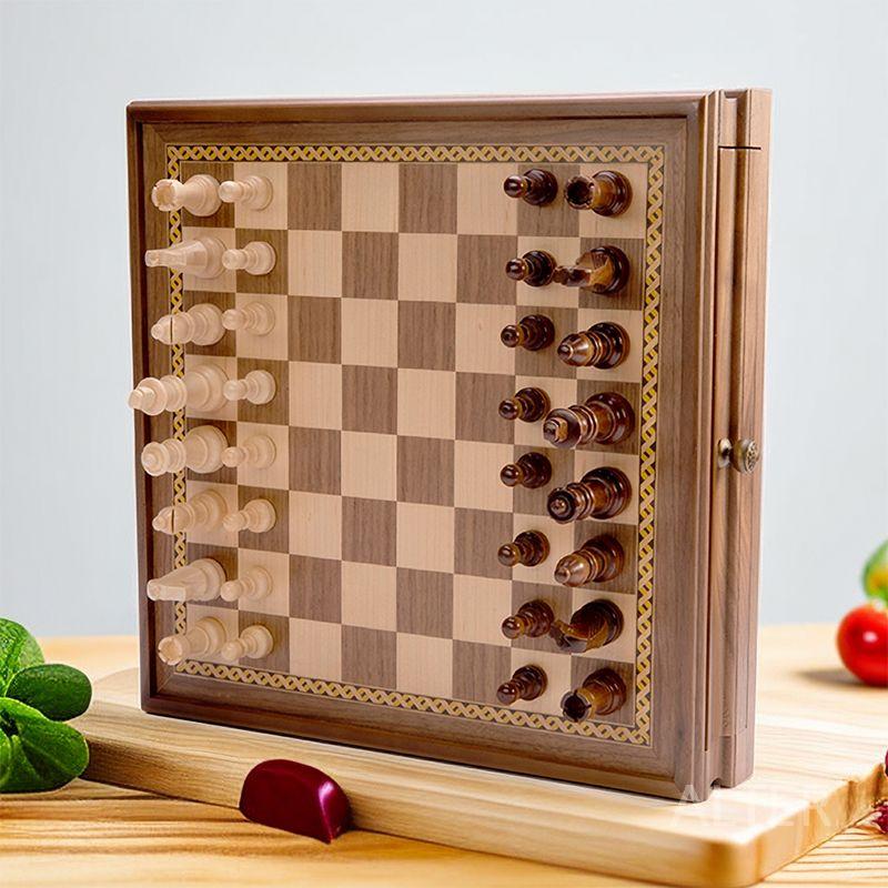 원목 체스판 휴대용 보드게임 게임 클래식 12인치 (킹 높이 5.6cm) - 상세 이미지 3
