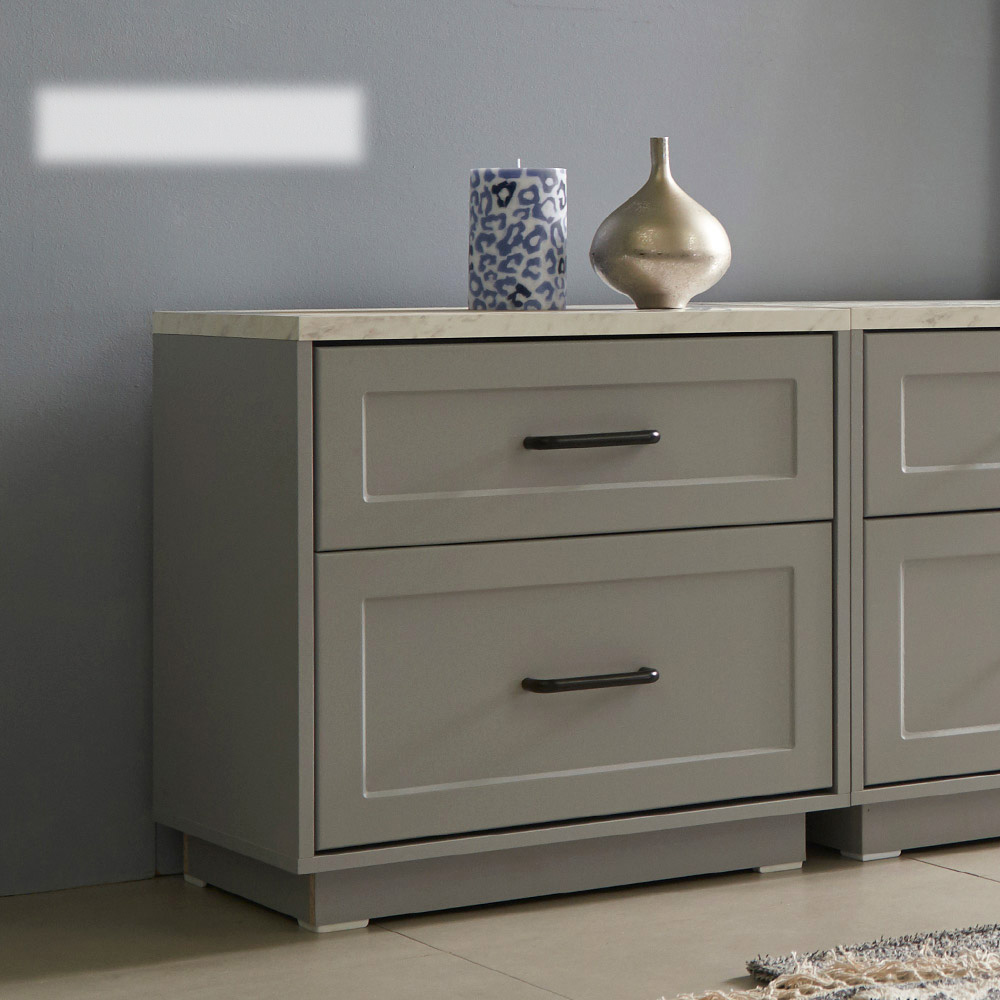 장인가구 엘리아 그레이 대리석패턴 600 협탁 높은 거실장