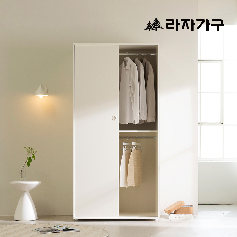 라자가구 어라운드 1000 슬라이딩 옷장 E0 슬라이드 키큰장 싱글장롱 이불장 입본장