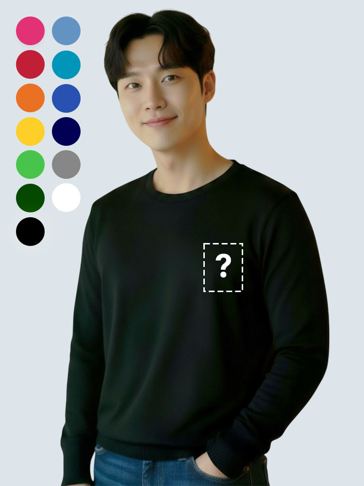 [기본인쇄포함] 긴팔 라운드 티셔츠 주문제작 가족티 단체 소량 유니폼 가게티 20수 제품 이미지